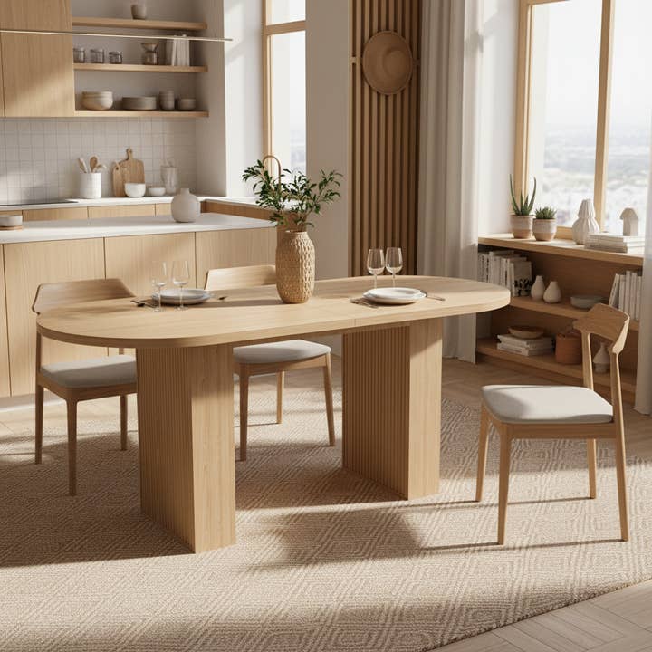 HOMYCASA DESIGN INC - Wholesale Coffee Table - Oval Farmhouse Dining Table for 6, Kitchen&Living Room Table3