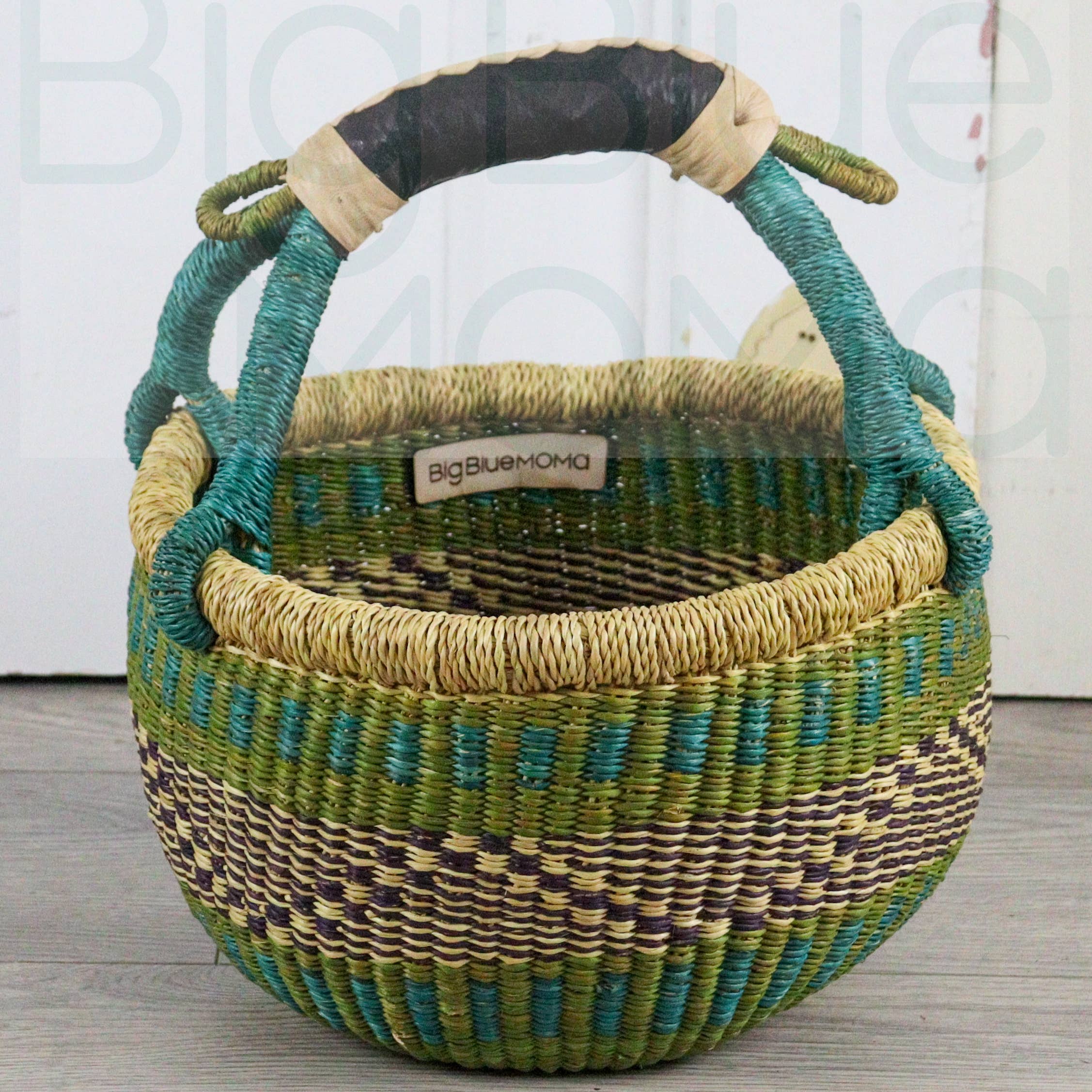 Big Blue Moma - Wholesale Basket - Round Small - Traditional Palette21