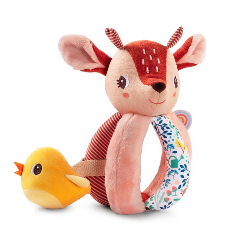 Janod - Wholesale Handheld Rattle - Baby - Stella Plush Activity Rattle with Handles