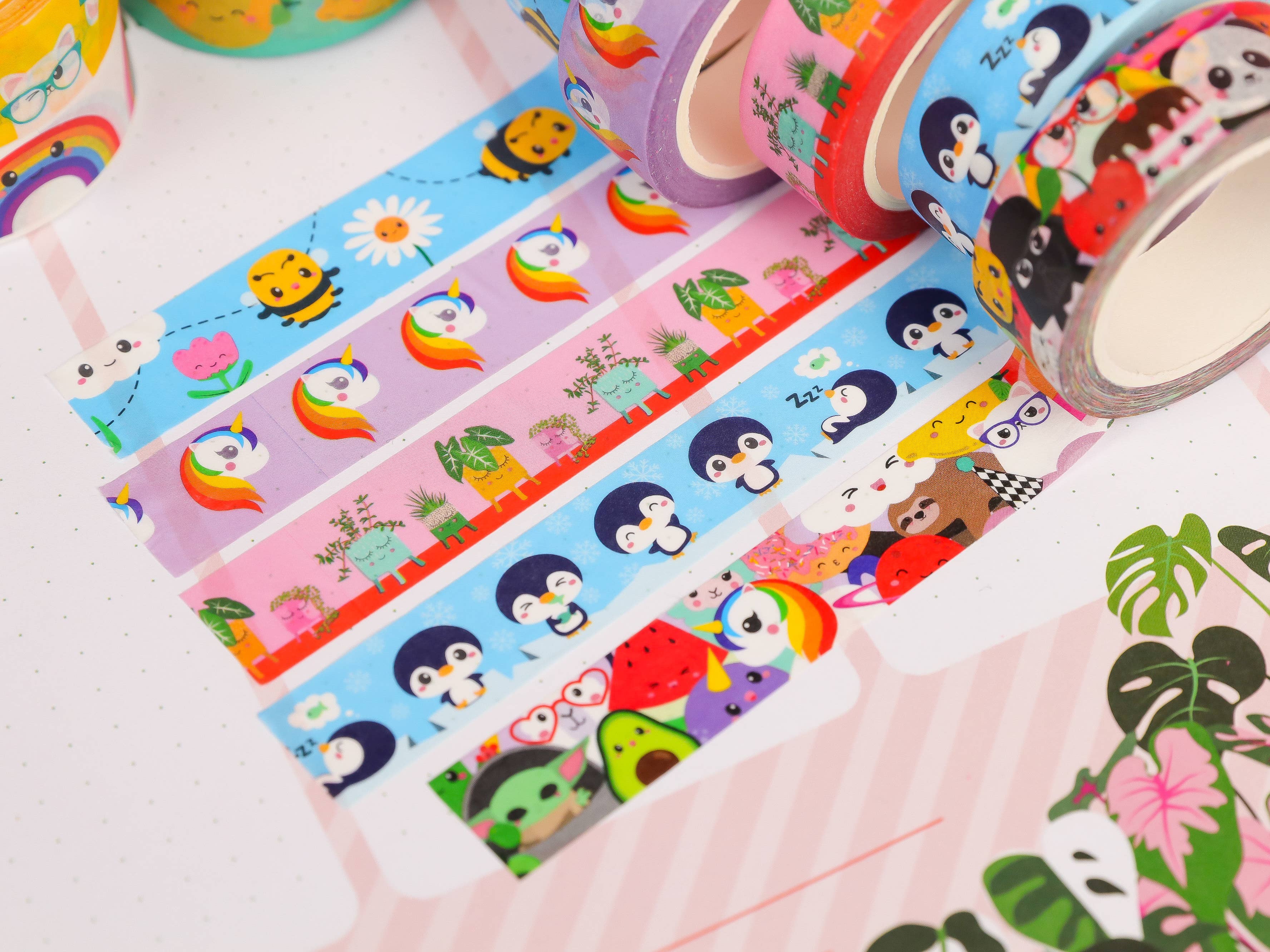 Studio Inktvis – Großhandel Washi-Tape – Washi Tape mit kawaii Einhorn, Yoda, Sushi, Panda, Regenbogen und mehr12