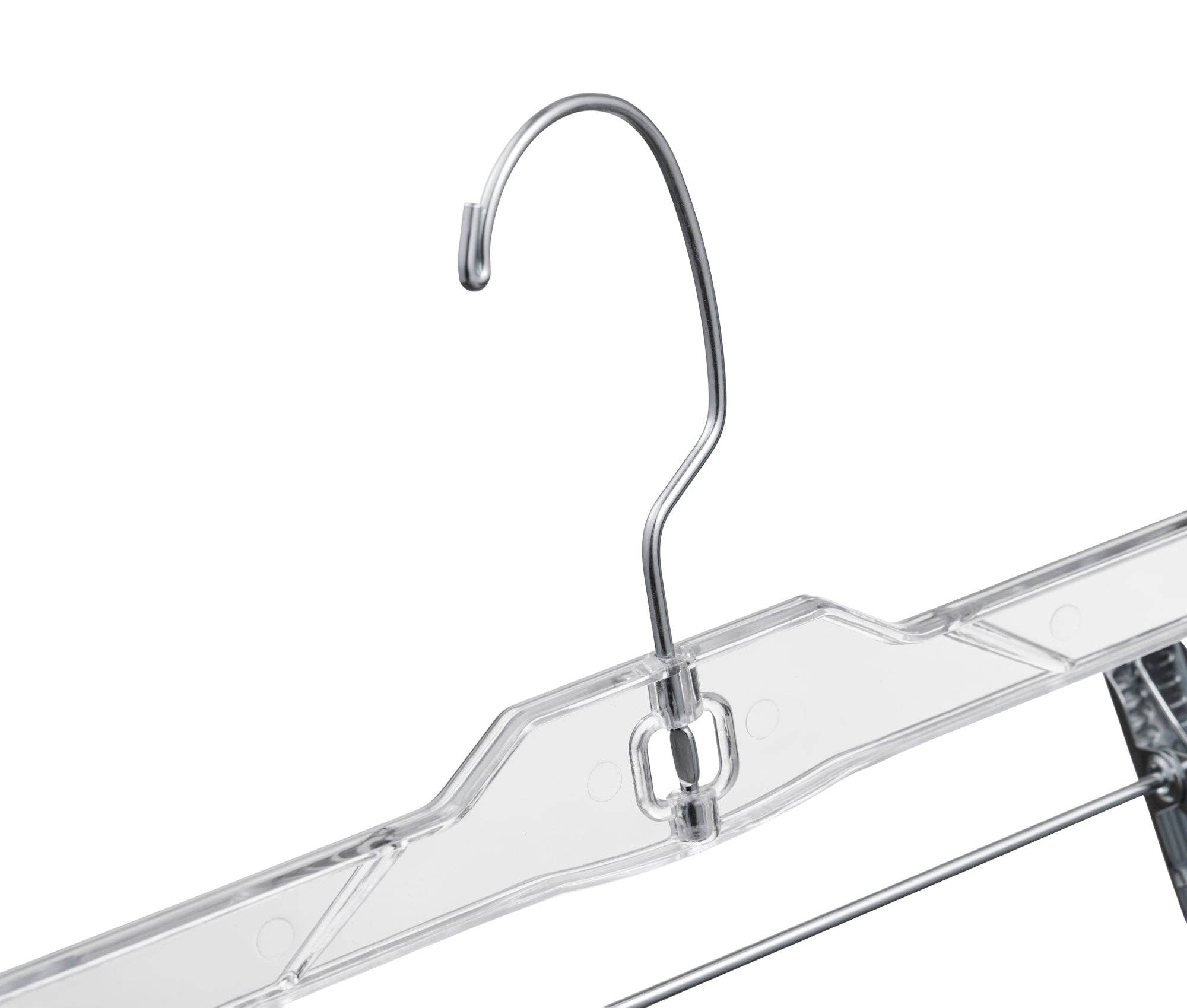 DEILSY - Wholesale Clothes hangers - Plastic Pant Skirt Hangers Clip (4 Pcs Per Paper Sleeve)7