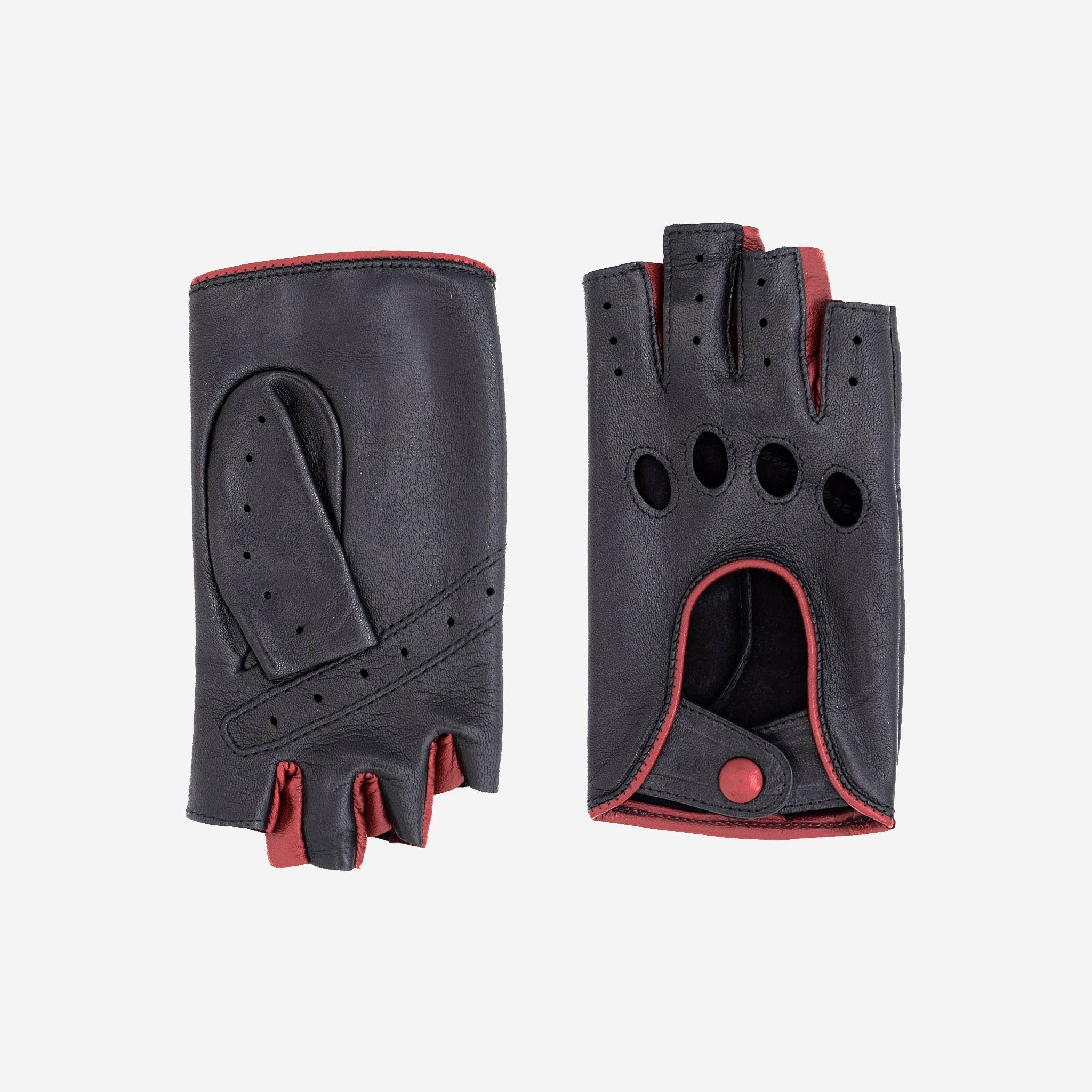 Glove Story – Großhandel Handschuhe – Damen – Fingerlose Damenhandschuhe aus Lammleder, ungefüttert – Modell conduit-21125NF24