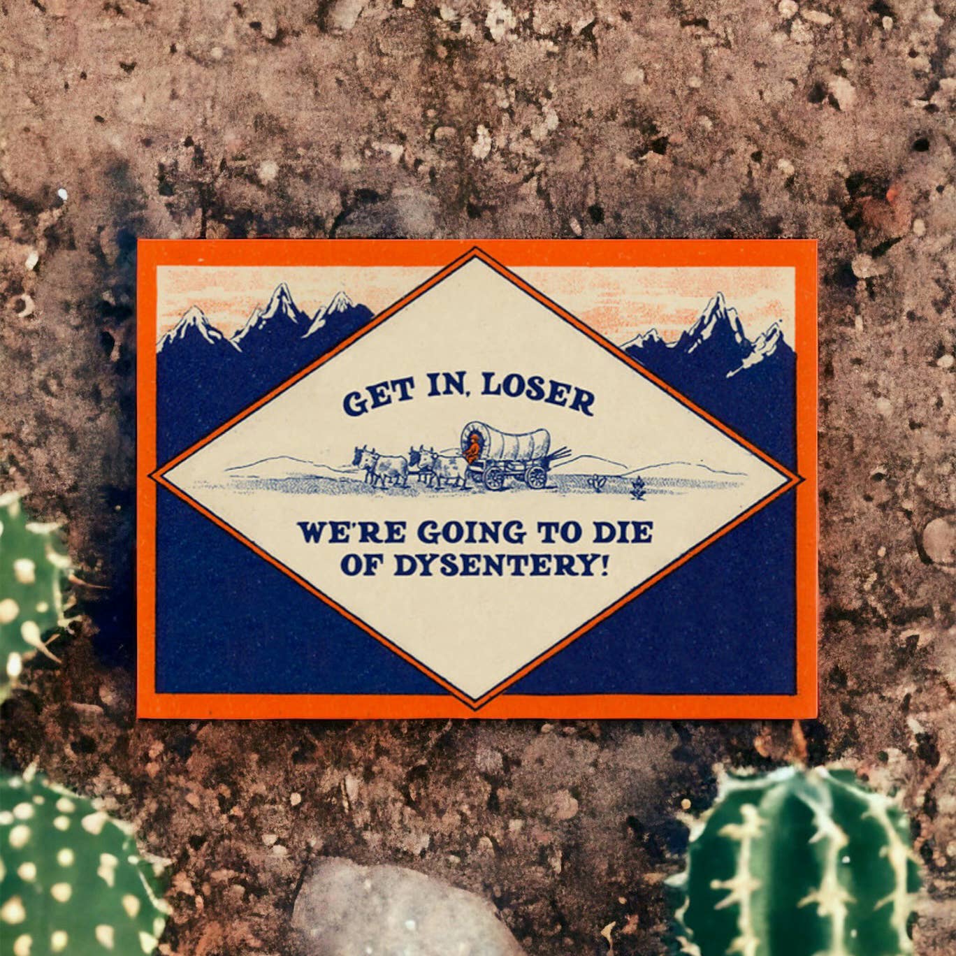 Bad Betty Greeting Co. - Wholesale Get Well Card - Get In, Loser - We’re Going to Die of Dysentery Card4