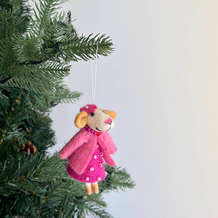 Ganapati - Wholesale Ornament - Felt Mouse Family Christmas Ornament