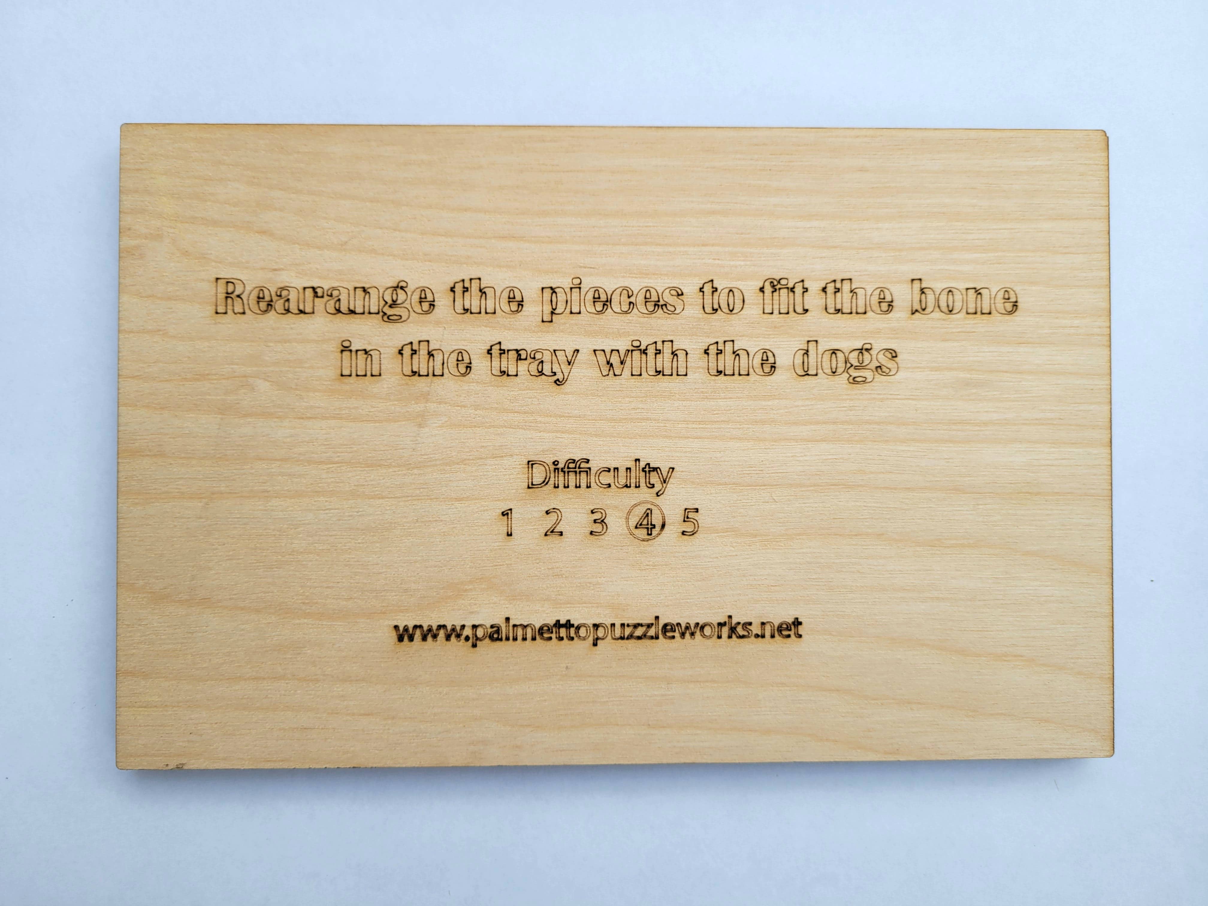 Palmetto Puzzle Works - Wholesale Puzzle - Adult - Give a Dog a Bone Wooden Brainteaser Puzzle3