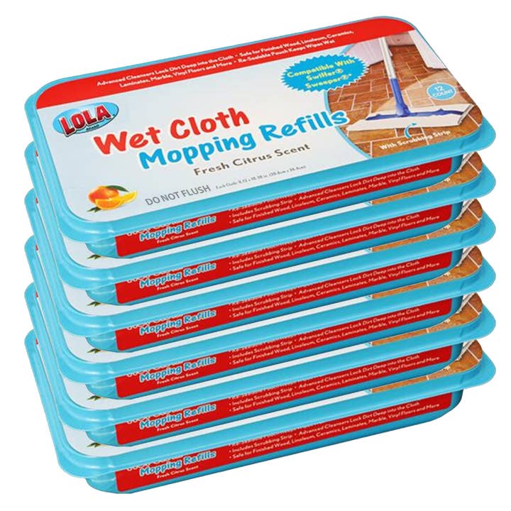 Recharges de tampons humides compatibles avec Swiffer Sweeper, 72 unités pour la vente par LOLA