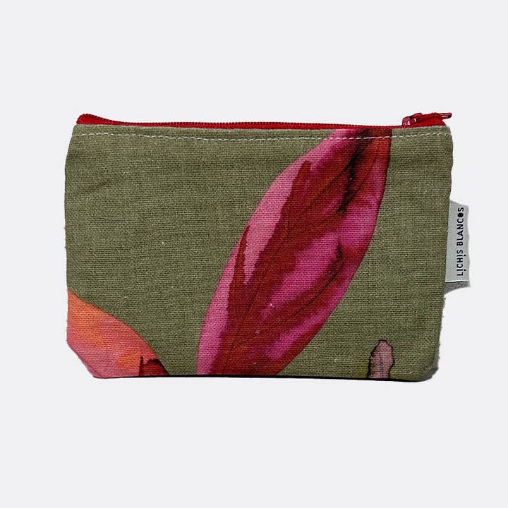 PORTA-MOEDAS FOLHAS PINTADAS por atacado de LICHIS BLANCOS