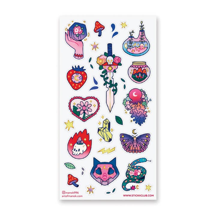 Elektrisches Abenteuer Stickerbogen für den Großhandel von STICKII