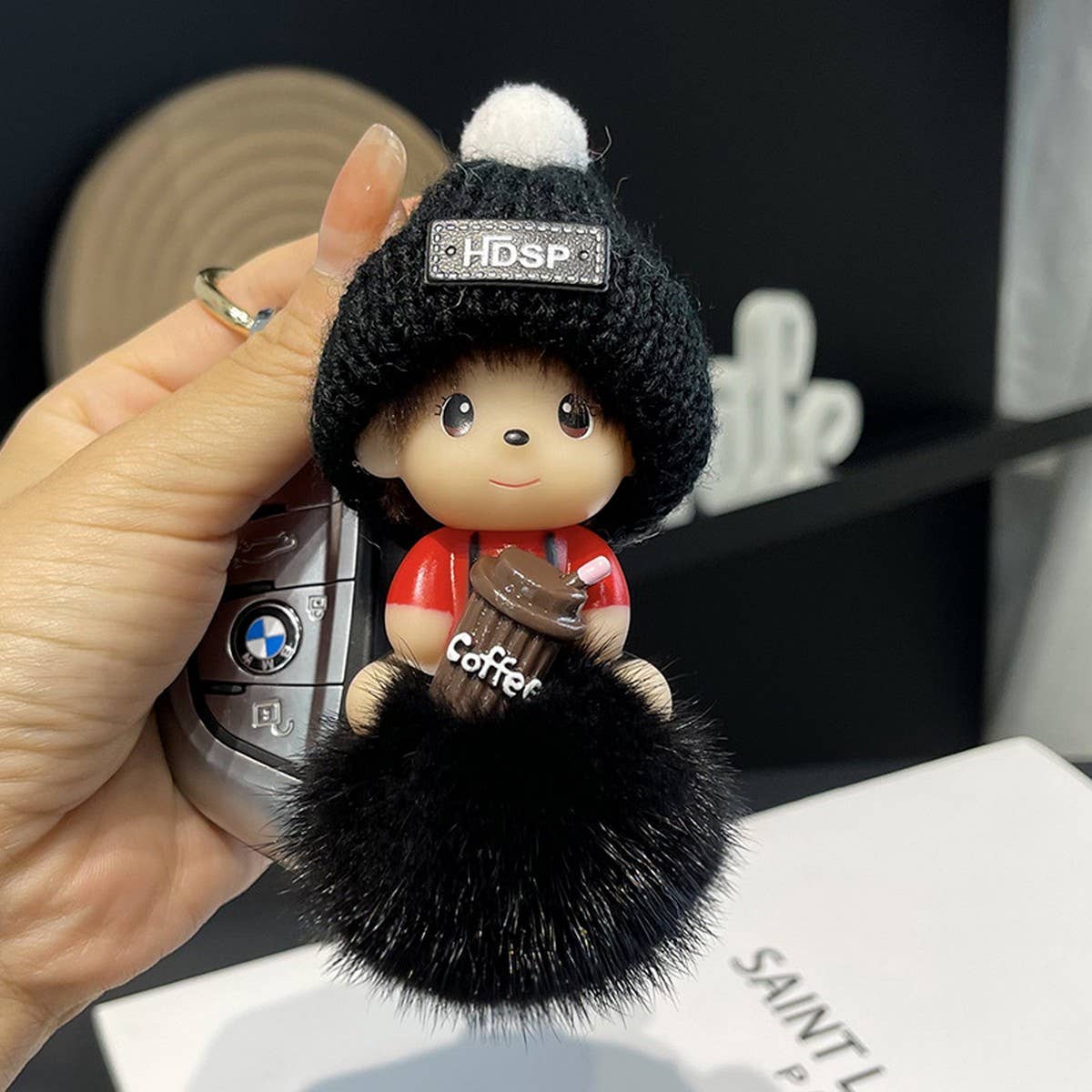 ACCITY - Wholesale Keychain - Unisex - CUTE CARTOON MONCHHICHI CAR KEYCHAIN PENDANT_CWMM25021