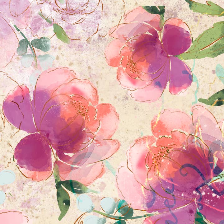 Cartes de notes florales abstraites pour la vente par The Lone Goat Paper Co.