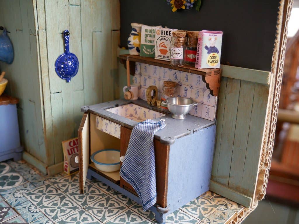 Het Muizenhuis - Vente Kit de bricolage – enfant - Kit de meubles DIY pour maison de poupée enfant - Cuisine (échelle 1:12)5