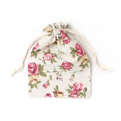 Size: 18x13cm Floral Print Cotton Rich Gift Bag for wholesale by Inca UK