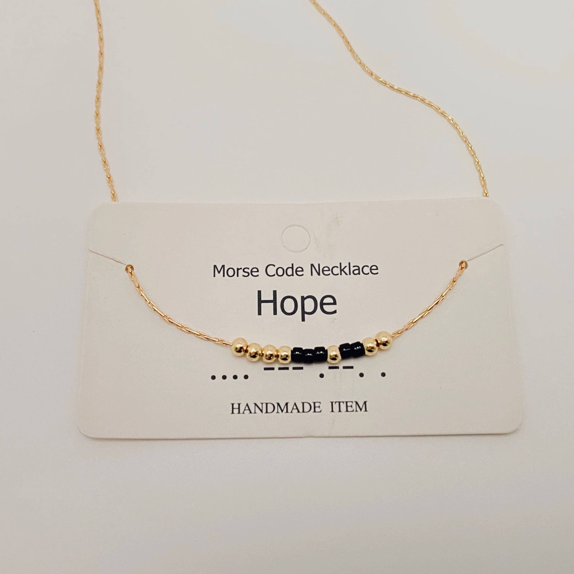 Mio Queena – wholesale Pendant/charm necklace – Personality Handmade Morse Code Necklace with Card15