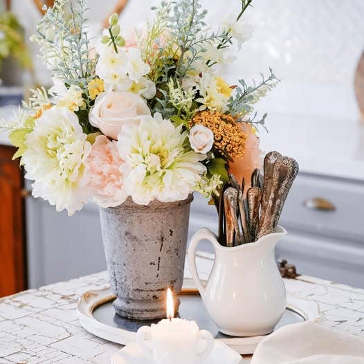 Factory Direct Craft - Wholesale Artificial Flowers - 9" Artificial Peony Silk Flower Bundle - Select Color6