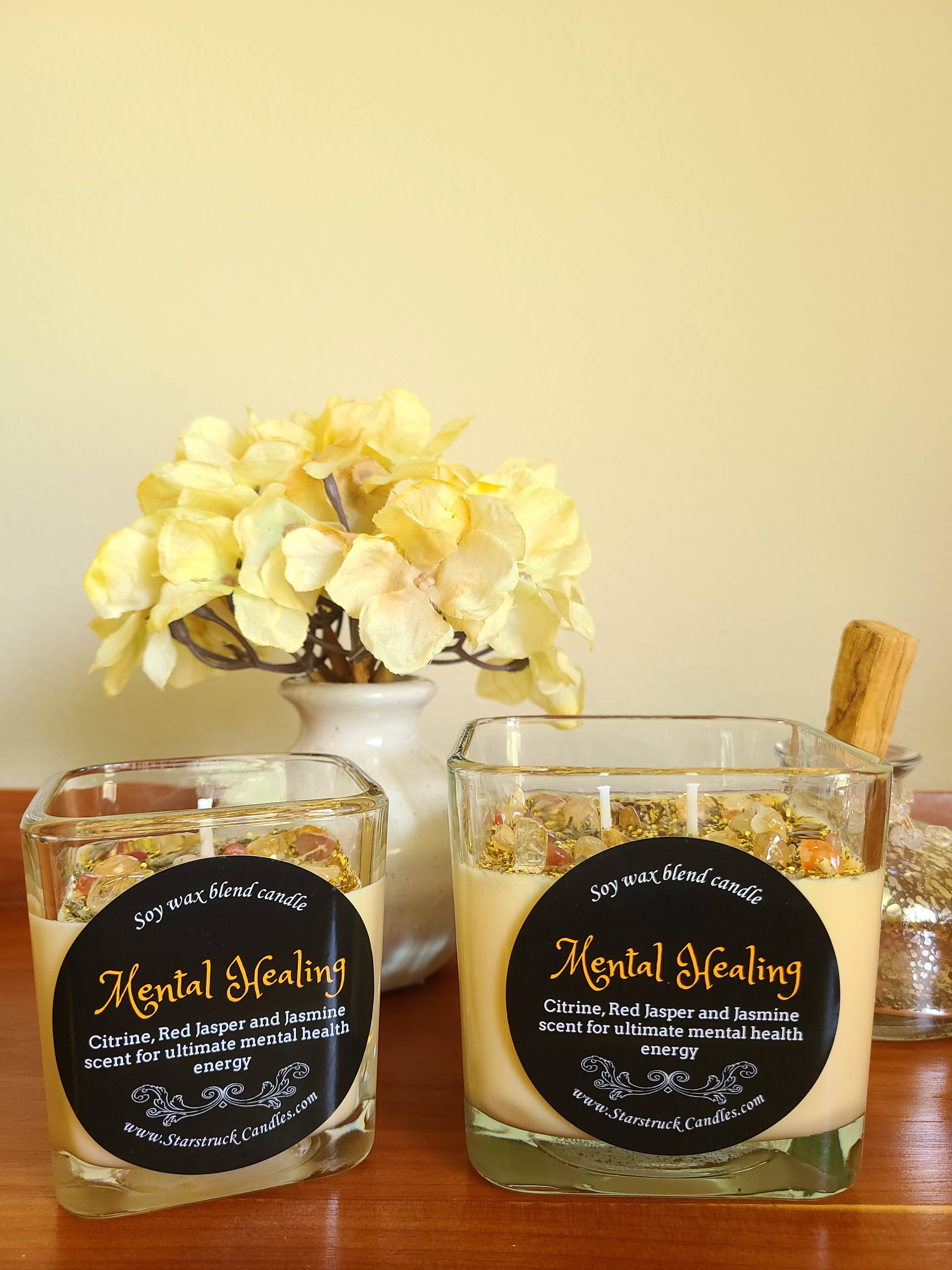 Starstruck Candles - Wholesale Jar/Filled Candle - Mental Healing Crystal Intention Candle5