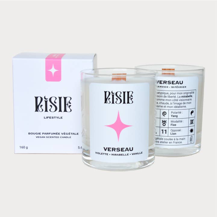 The Aquarius astrology candle for wholesale by RISIE