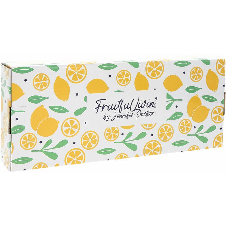 Pavilion - Wholesale Serving Tray - Lemons - 11" Glass Serving Tray with 3 Bowls8