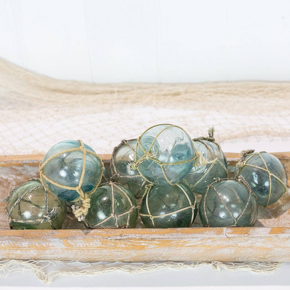 Coast Imports - Wholesale Decorative Tabletop Object - 5 x Glass Floats (s) with Net8