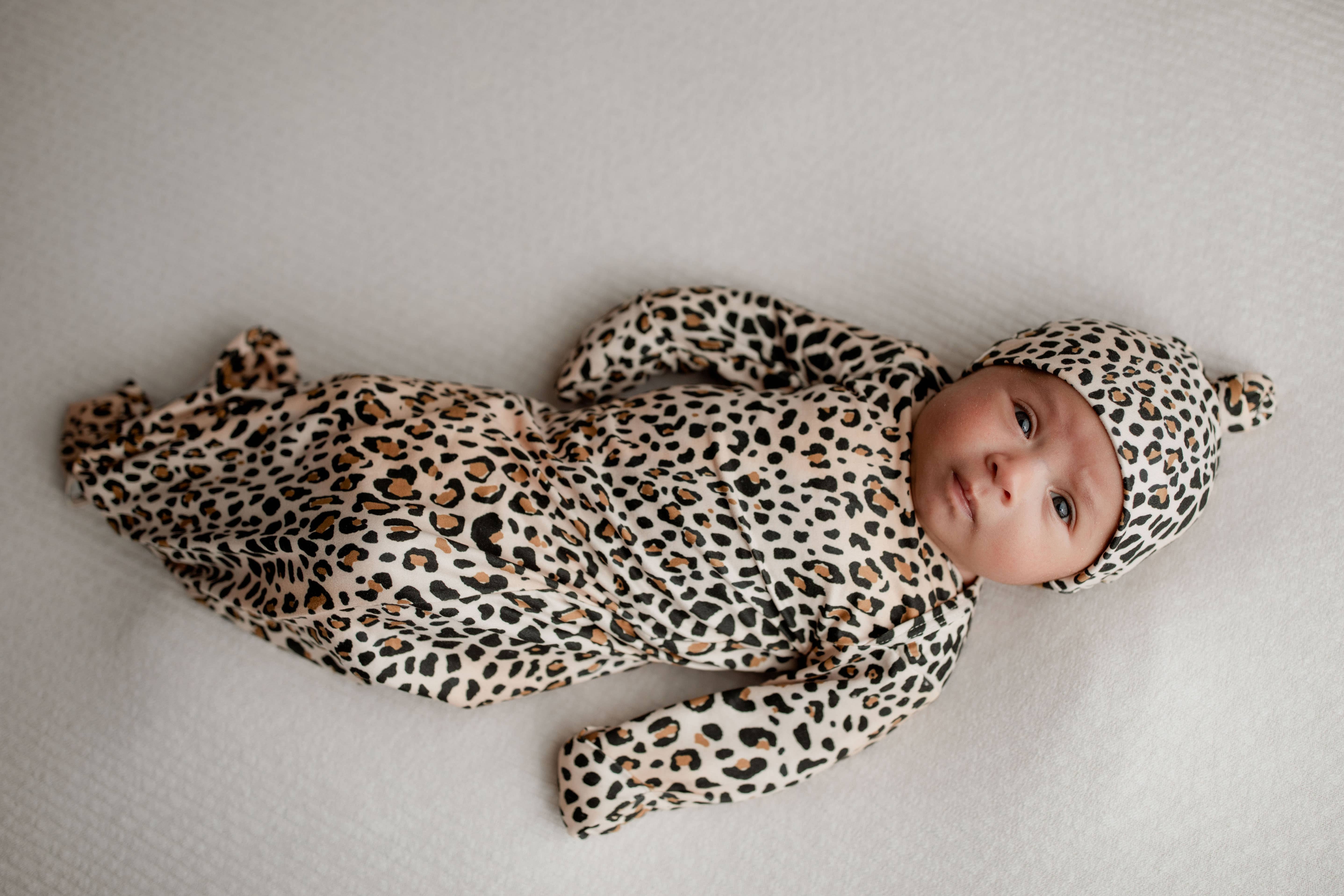Three Little Tots - Wholesale Babygown - Baby - Leopard Knotted Gown18