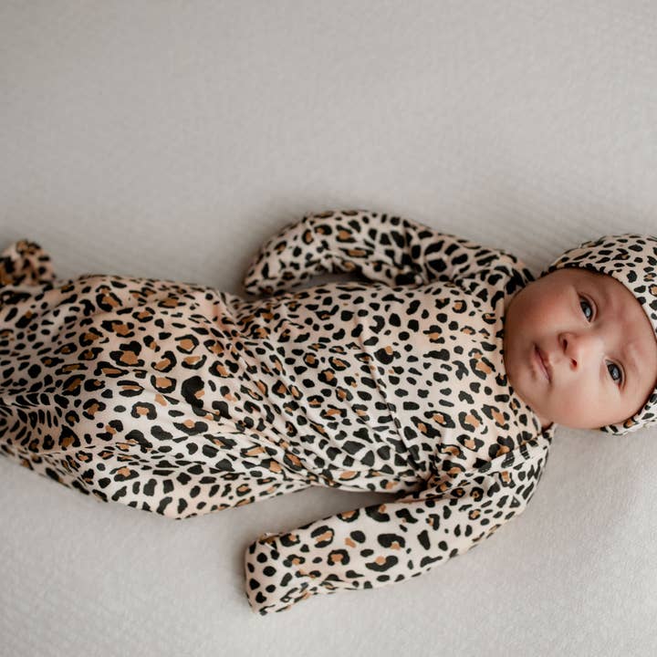 Three Little Tots - Wholesale Babygown - Baby - Leopard Knotted Gown18