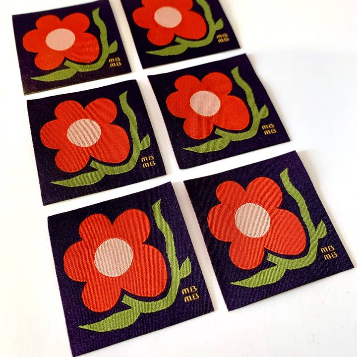 MBMB - Wholesale Patch - Big Flower Little Patch-Woven Iron On Patch2