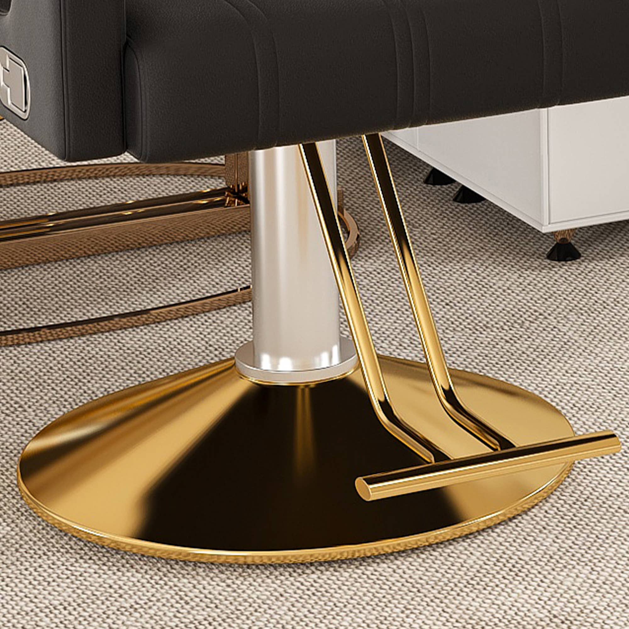 39F Inc. - Wholesale Chair - Black & Gold Professional Hydraulic Barber Salon Chair 19