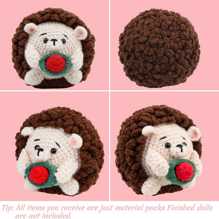 COFFEE HANDMADE DIY HEDGEHOG CROCHET MATERIAL KIT_CWMM0815 for wholesale on Faire
