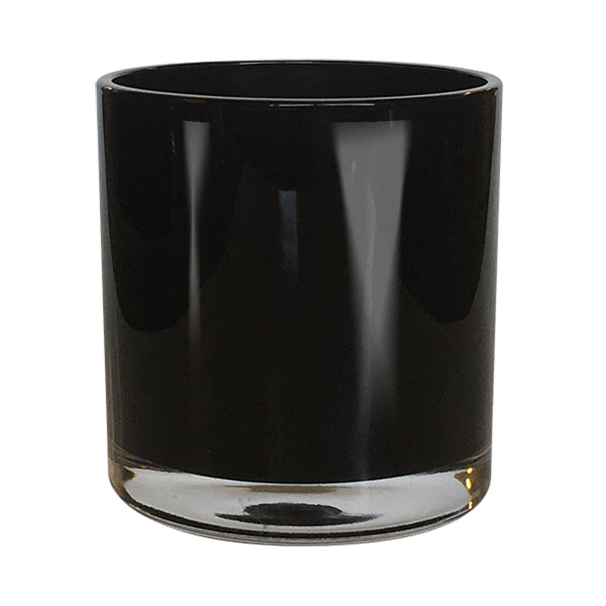 General Wax - Candle Making Supplies - Wholesale Candle holder - 9.5 oz Monticiano Black - Candle Making Glass