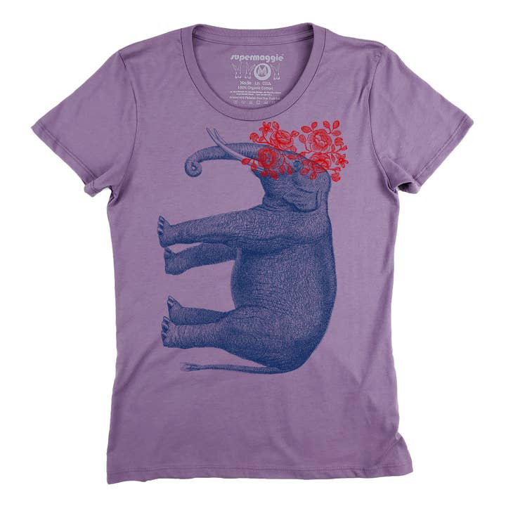 Elephant Ulla Organic Cotton Tee for wholesale by Supermaggie @ Faire