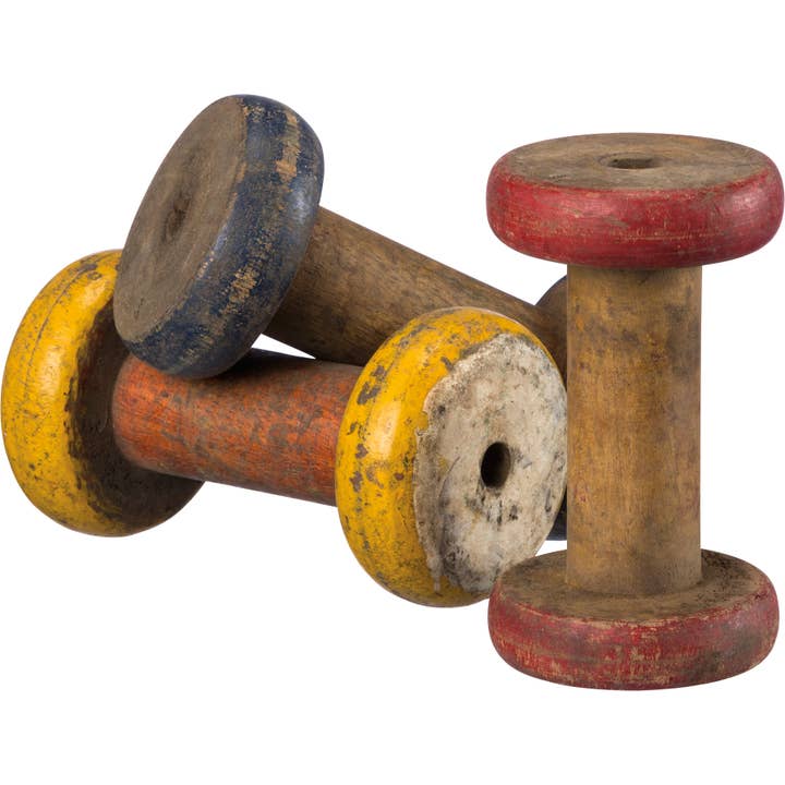 Primitives by Kathy - Wholesale Decorative Tabletop Object - Small Wooden Spool