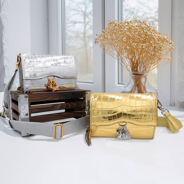 Lucky Crossbody - Croco Metálico para venta al por mayor de Luck & Zodiac