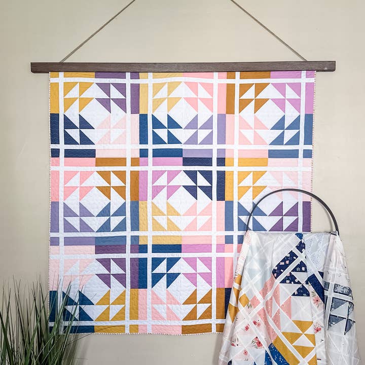 Running Stitch Quilts - Wholesale Craft Sewing Kit - Mosaic Stones Quilt Pattern - PRINTED3