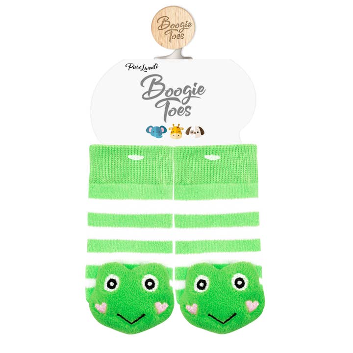 Boogie Toes - Vendita all'ingrosso Calzini - Neonati - Calzini a sonaglio Green Frog Boogie Toes2