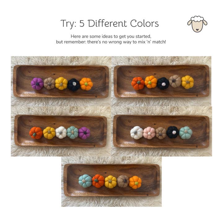 Sheep Farm Felt - Vente Décorations de table - Felt Pumpkins | Mélangez et associez votre potiron7