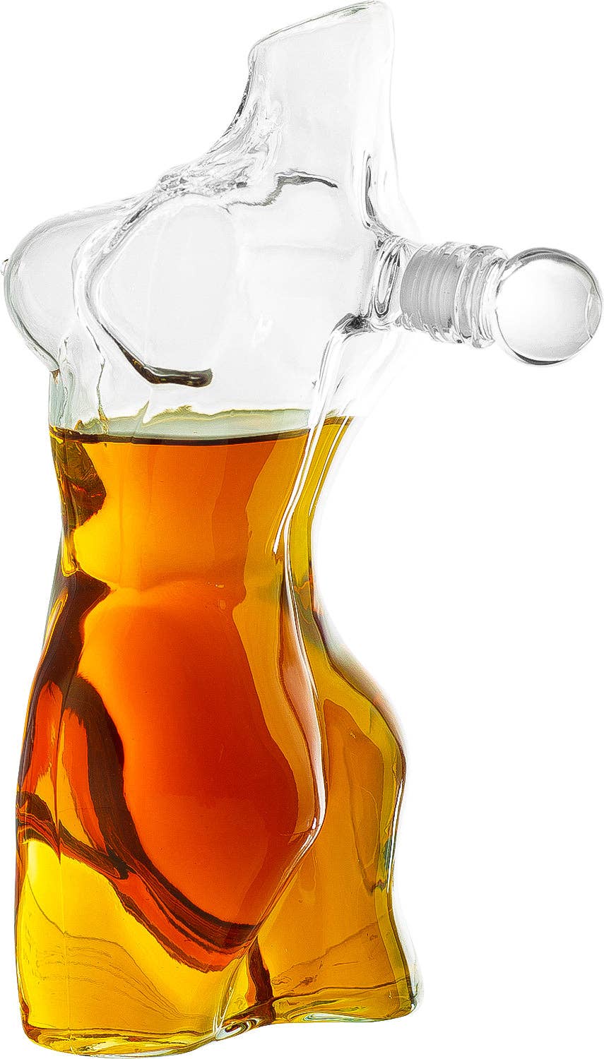 The Wine Savant /  Khen Glassware - Wholesale Decanter - Lady Body Sculpture Whiskey Wine Decanter3
