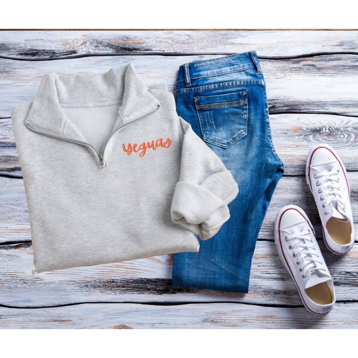 Double E Creations - Wholesale Graphic Sweatshirt - Women's - Spirit Quarter Zip Pullovers