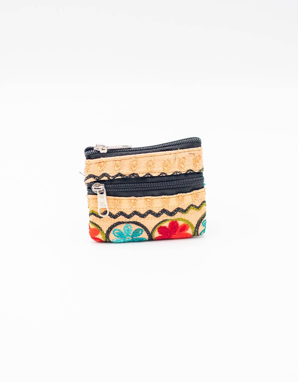 Kimago Look – wholesale Myntväska - Dam – Kimago etnisk plånbok med dubbel dragkedja och broderi3
