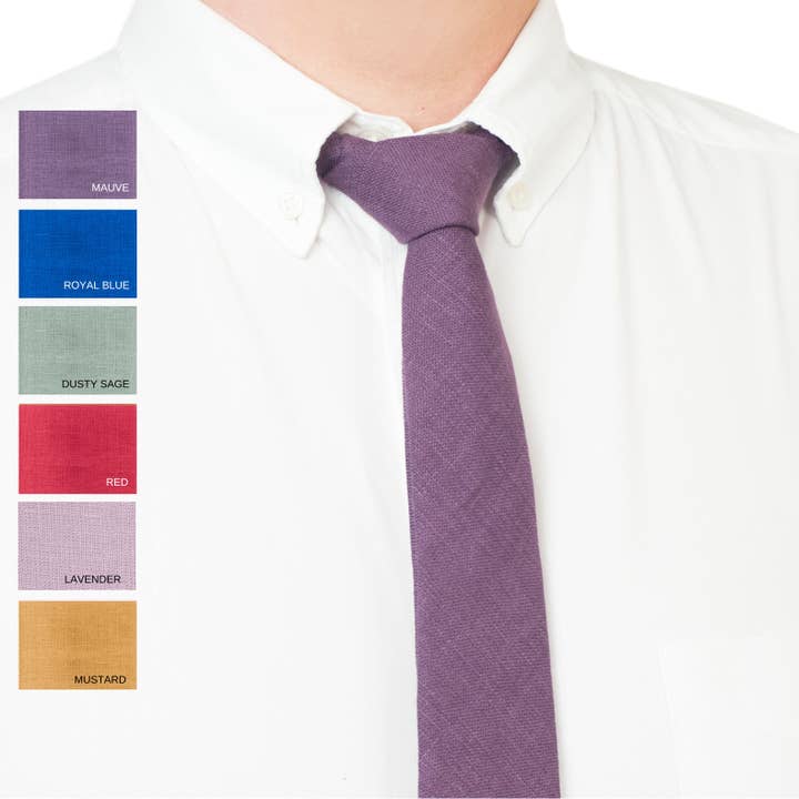 Cravatte da uomo color glicine malva per la vendita all'ingrosso da parte di DucksnFoxes