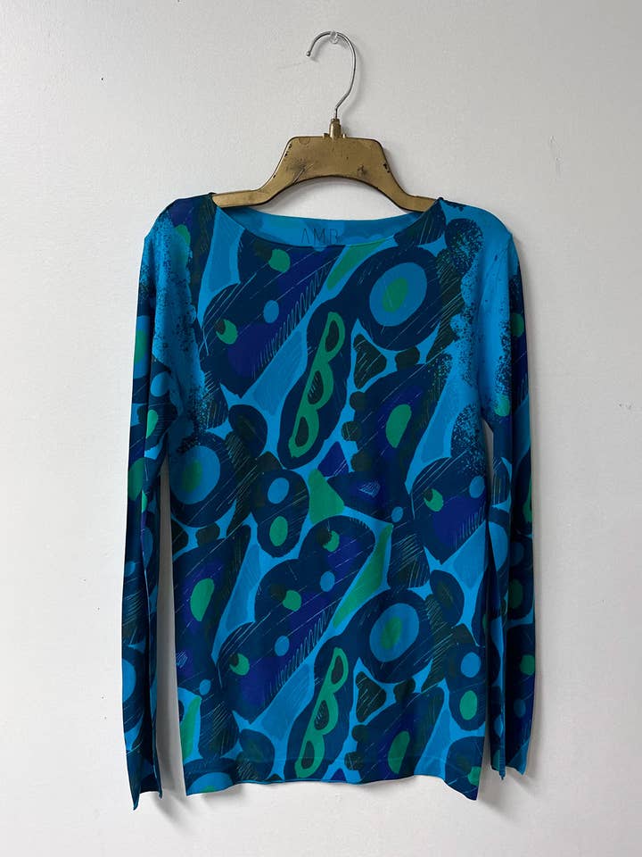 AMB Designs - Wholesale Blouse - Women's - 60's Second Skin Raw Edge Top