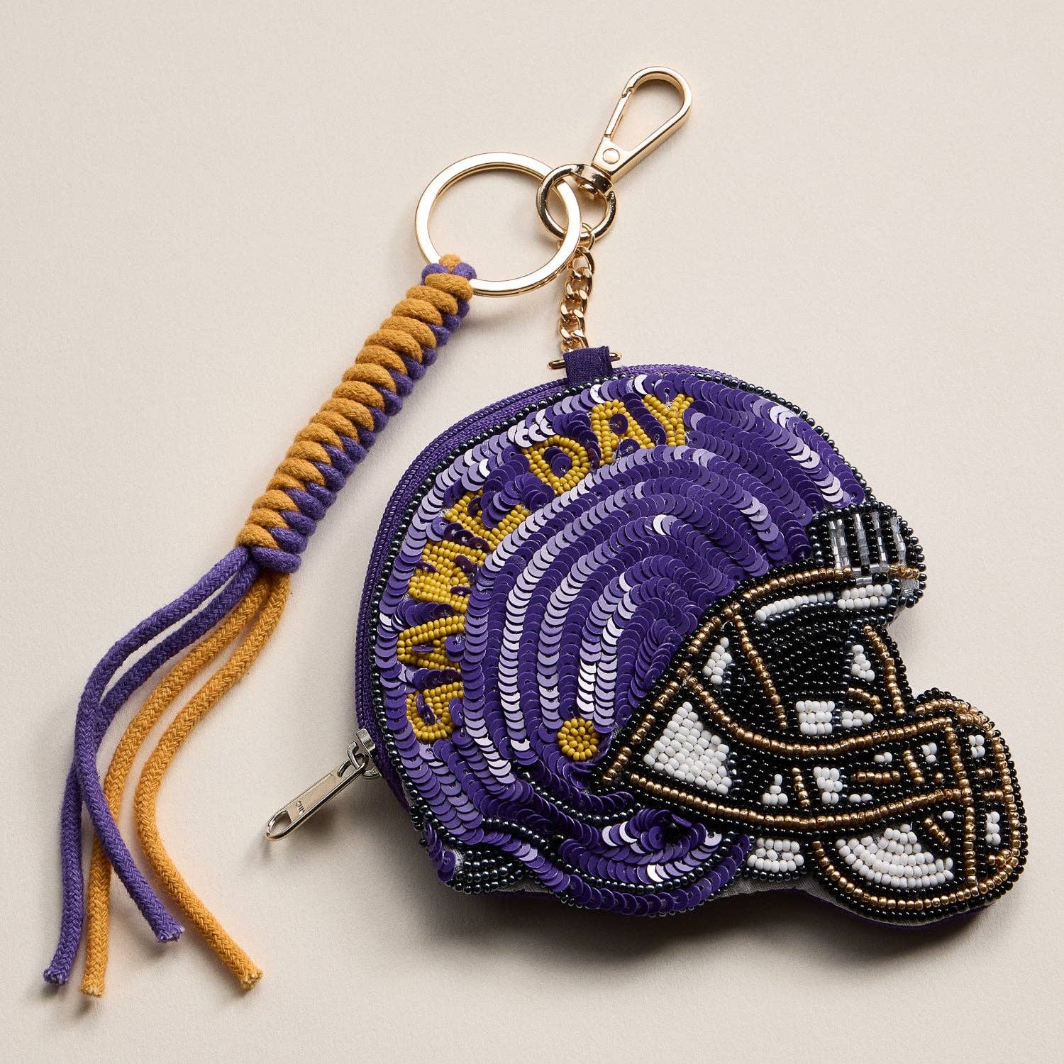 Frem - Wholesale Keychain - Women's - Game Day Beaded Helmet Keychain Pouch – Team Colors6