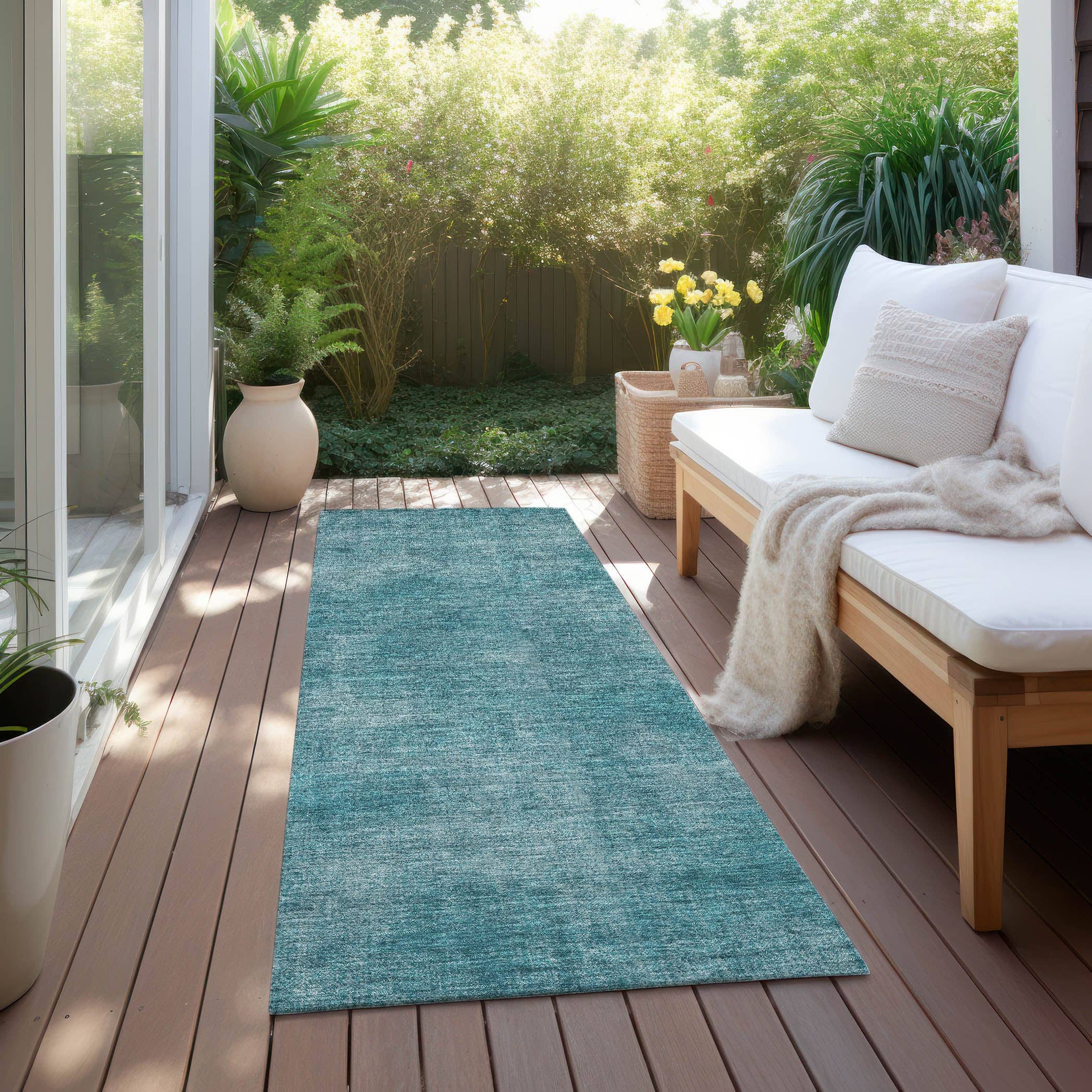 LOOMLAN - Vente Tapis - Tapis d'intérieur-extérieur lavable Orlena Teal10
