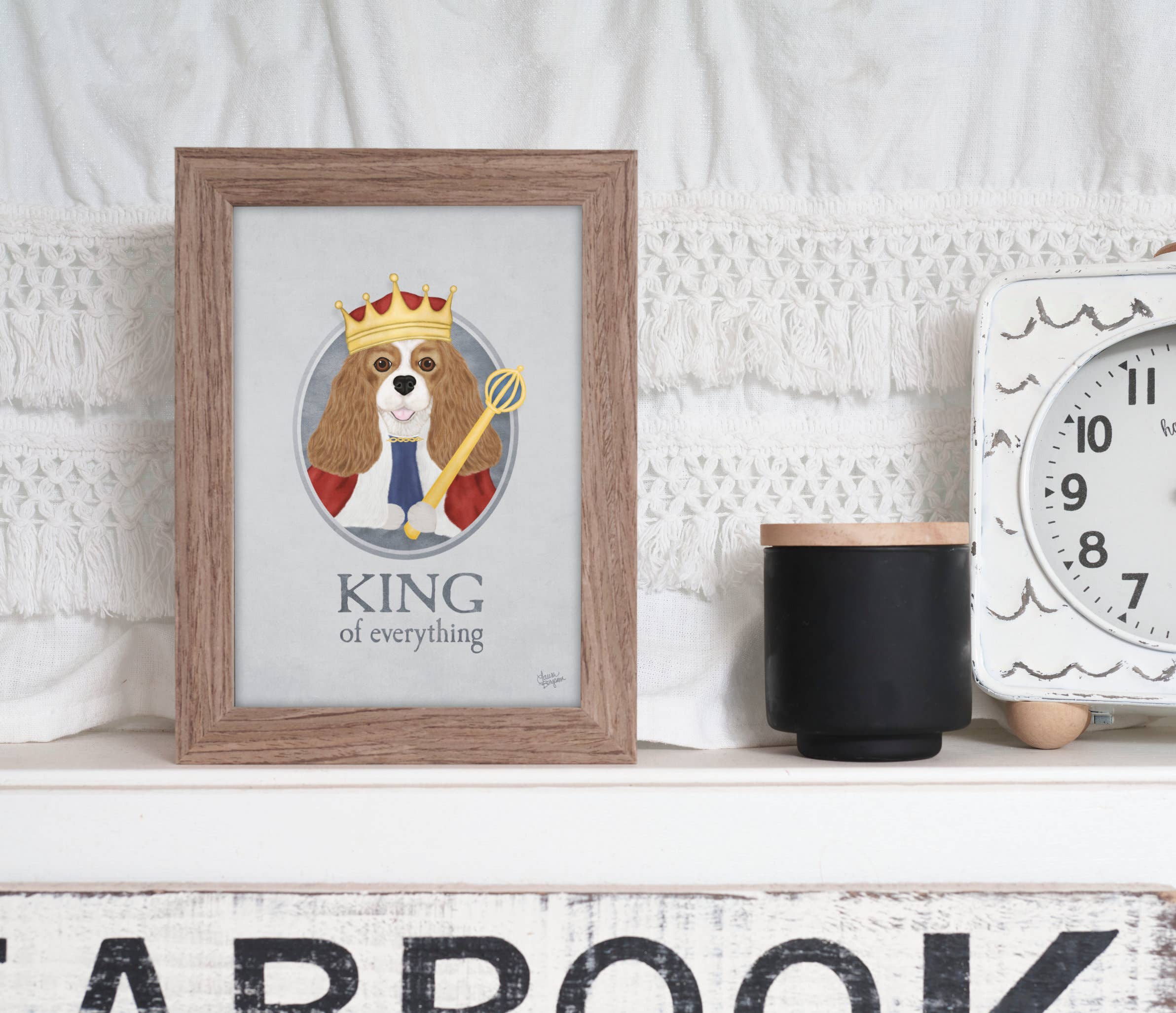 Laura Bergsma Studio - Venta al por mayor Ilustración - Lámina artística Cavalier King Charles Spaniel, diseño King5
