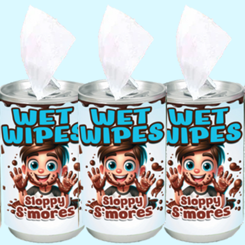 The S'mores Company - Wholesale Face & Body Wipes - Wet Wipes - Messy S'mores Collection - Clip Strip3