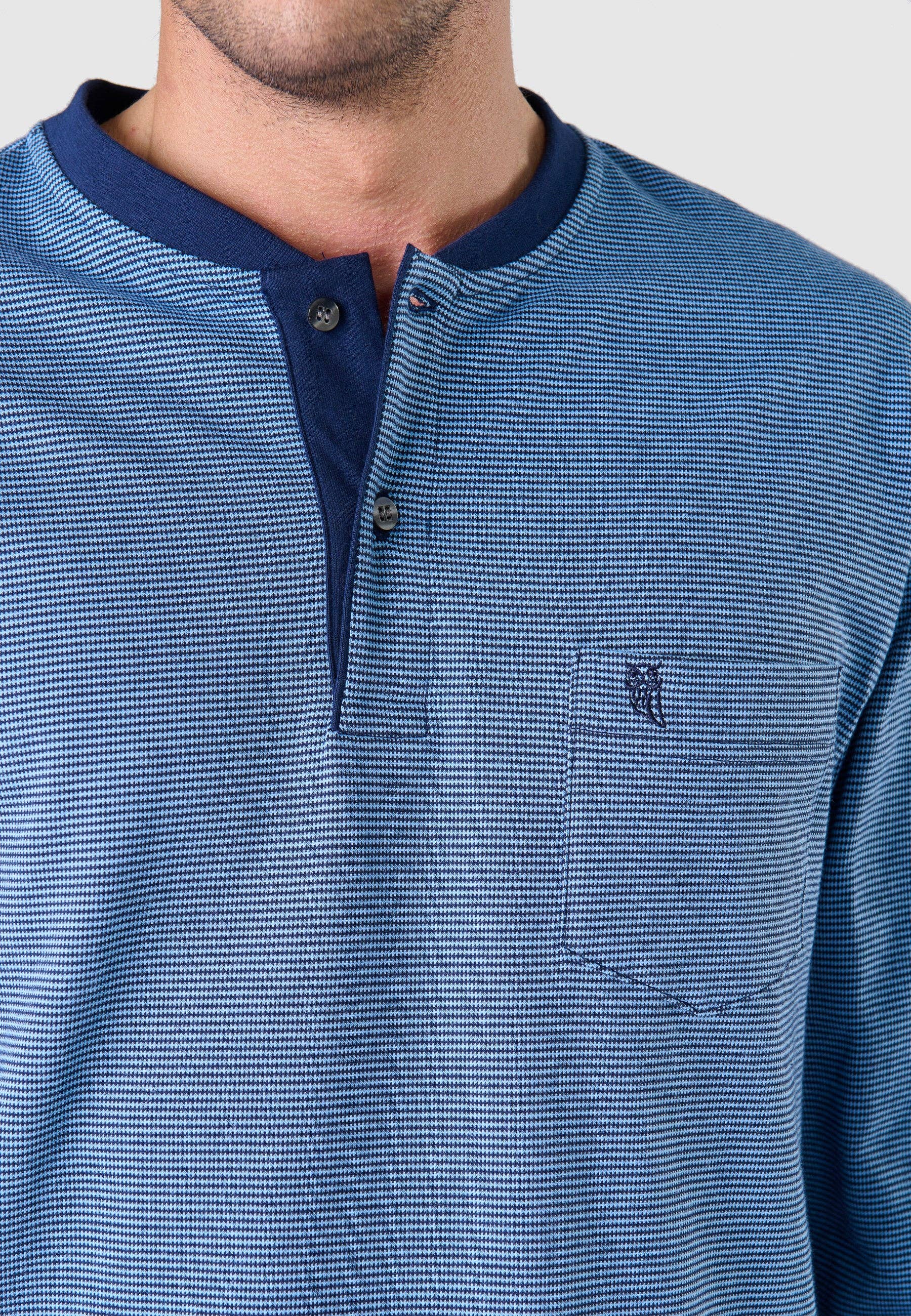 Men's Winter Premium Quilted Pajamas - Blue 55026 for wholesale on Faire3