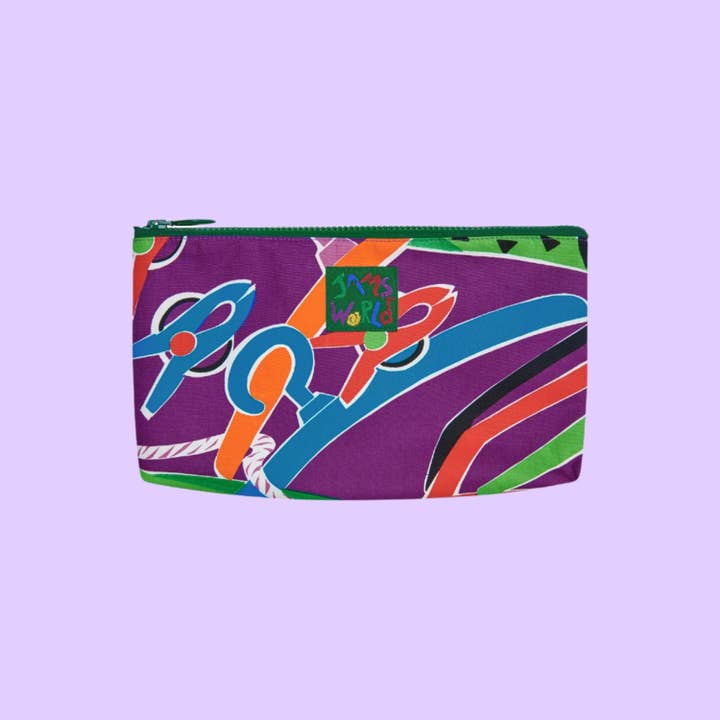 Jams World Go-To Lined Zip Pouch - Hanger Swirl for wholesale by JAMS World