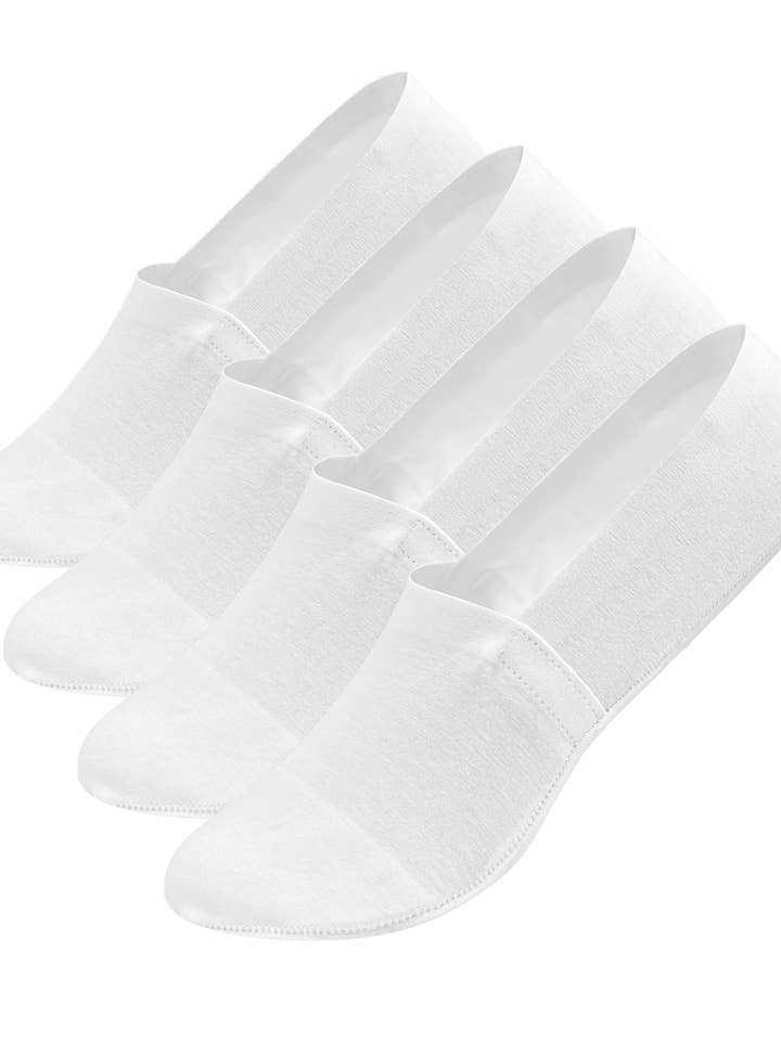Unisex Women & Men's No Show Non Slip Premium Socks - White for wholesale by 7DAYSSOCKS