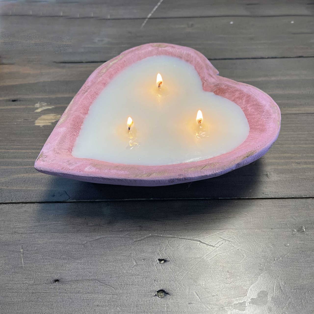 Plant Life - Wholesale Jar/Filled Candle - Pink Sweetheart Dough Bowl Candle Heart Valentine’s Day0
