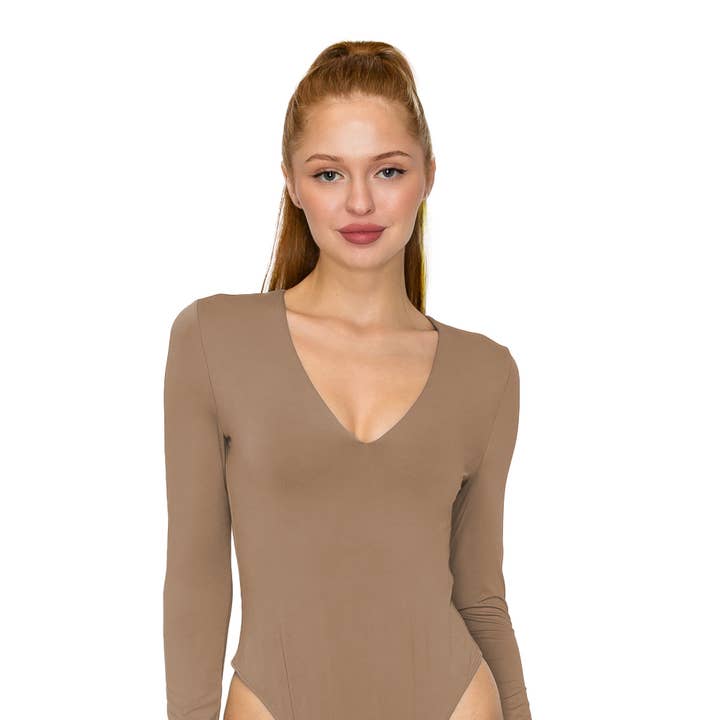 Dubbel lager V-ringad body för wholesale av Leggings Depot