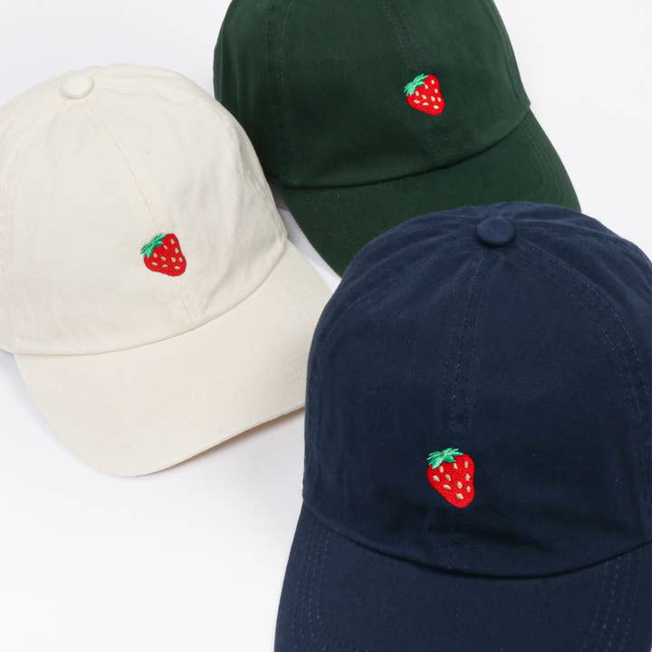 David And Young - Wholesale Baseball Cap - Women's - Strawberry Embroidery Cotton Baseball Cap