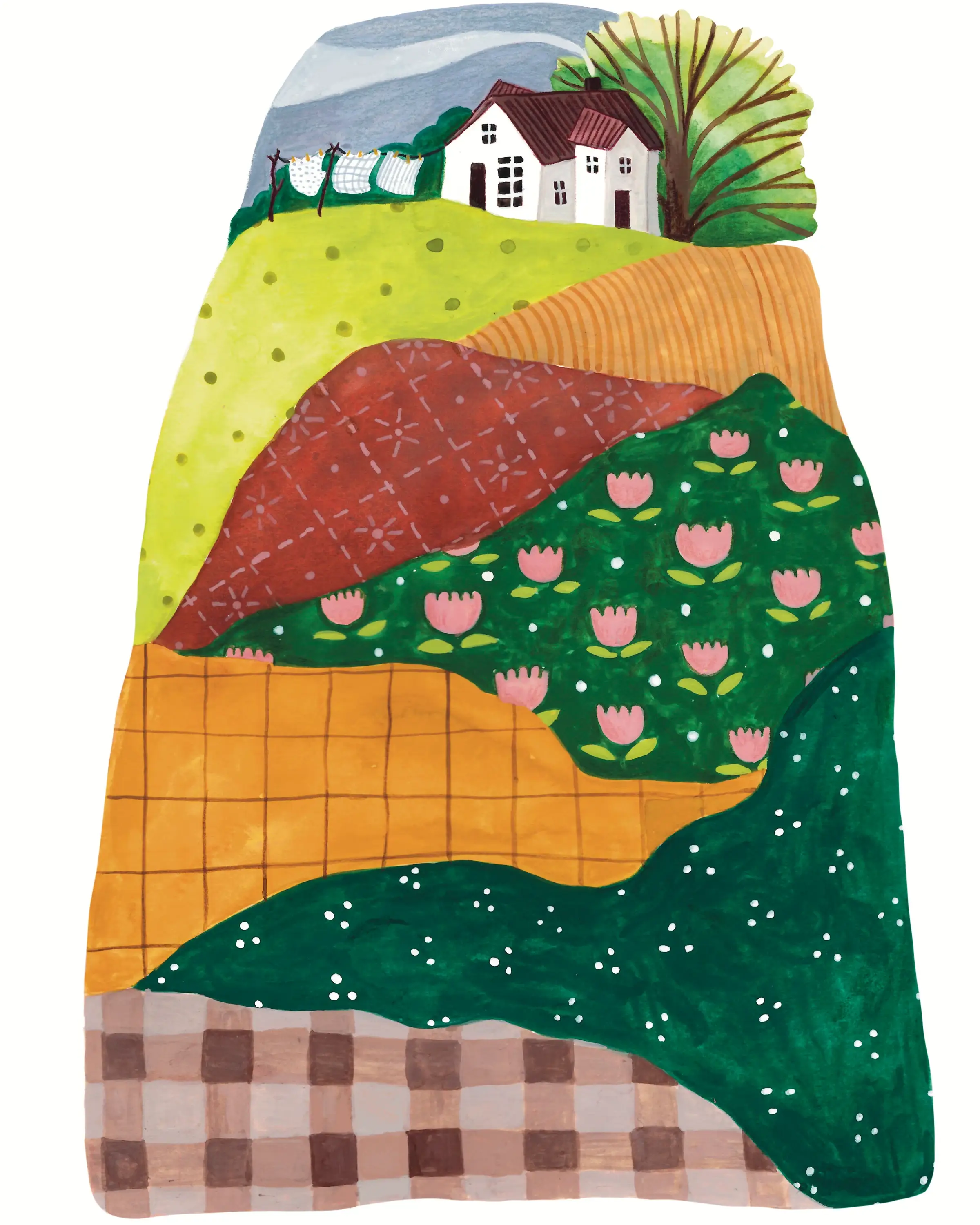 Leah Bees Creations - Wholesale Art Print - Quilted landscape — Art Print1